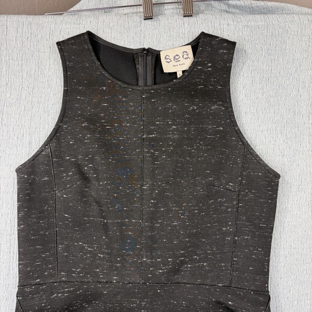 Sea New York Womens Black Speckled Ponte Knit‎ Fit & Flare Dress Size 6 EUC! - Picture 2 of 11